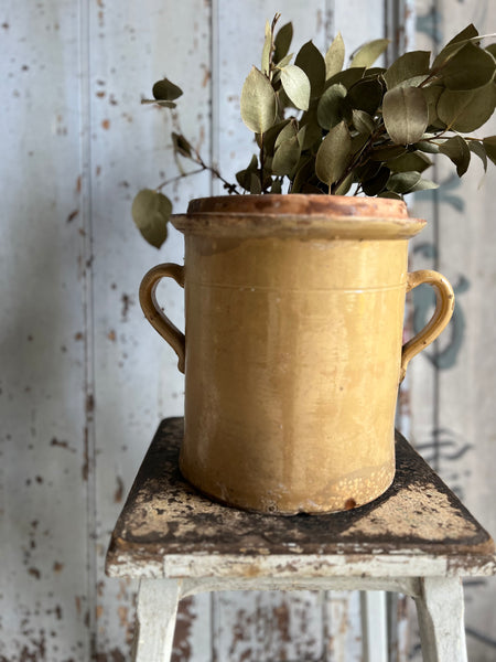 French Yellow Confit Jar