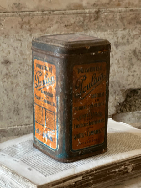Vintage Chocolate Powder Tin
