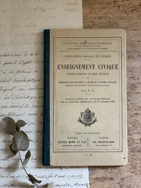 1883 Enseignement Civique Book