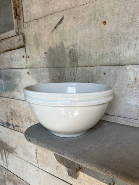 Stunning Large White French Mixing Bowl