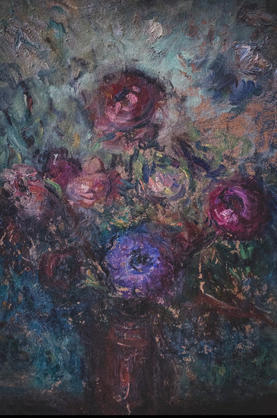 Beautiful French Floral Oil Painting