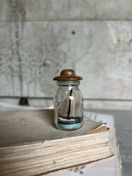 Little Vintage Boat in a Bottle