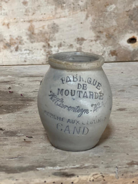 Blue French Vintage Mustard Pot