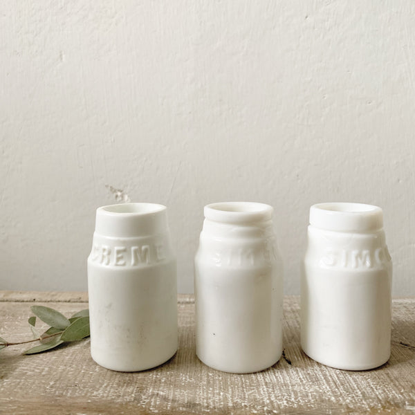 Vintage French Creme Simon Bottles