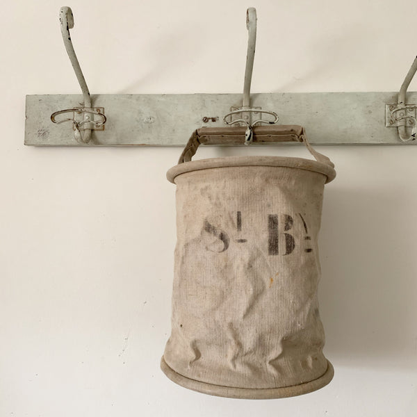 French Vintage Canvas Water Bucket