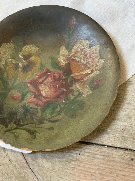 Painted Floral French Dish