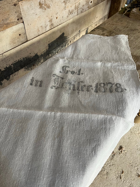 Vintage French Stencilled Fabric
