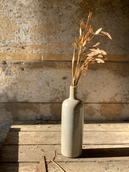 Antique French Stoneware Water Bottle