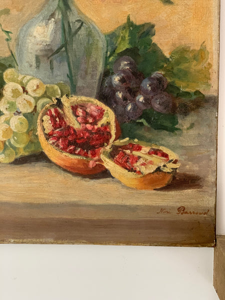 Fruit & Flowers Oil on Canvas