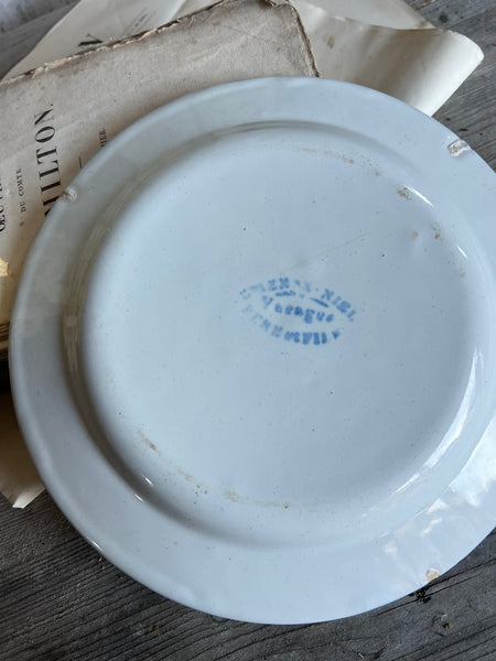 French Vintage Plate