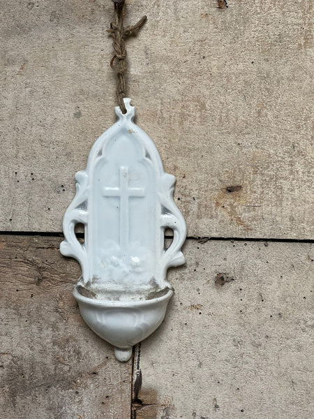 Religious Sacrimental White Stoneware Wall Hanging
