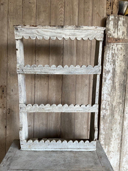 Vintage French Chippy Paint Shelves