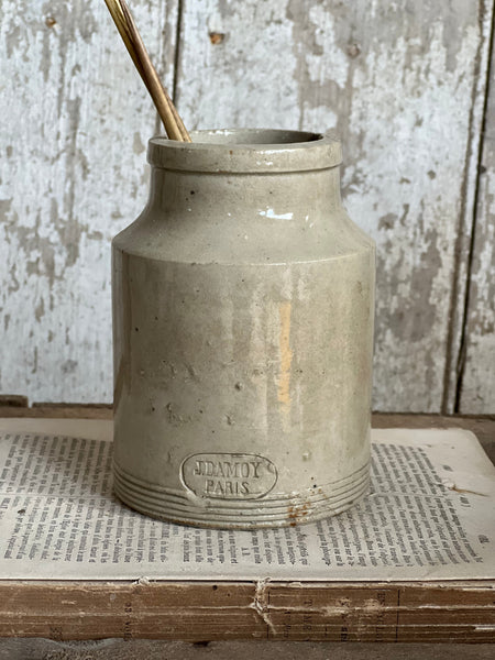 Vintage Juliet Damoy Mustard Jar