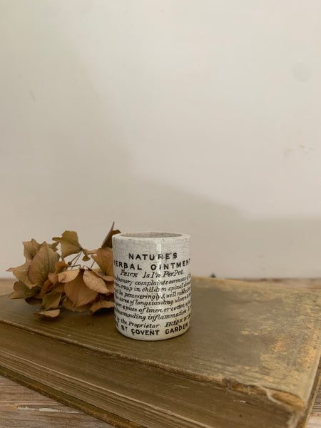 Mini Victorian Herbal Ointment Pot