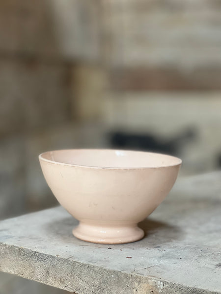 Plain Pink Rustic French Cafe au Lait bowl