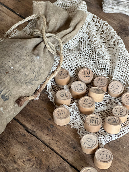 Bagged Vintage French Bingo Numbers