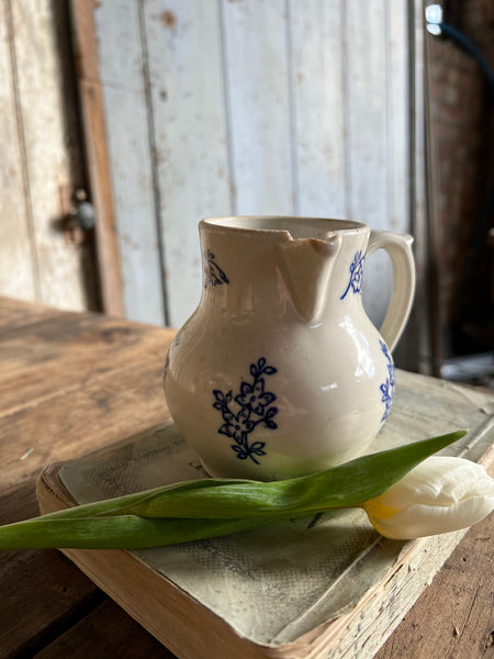 Vintage French St Uze Floral Jug