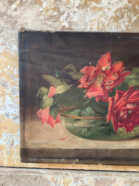 French Floral Oil Painting