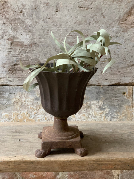 French Vintage Metal Urn
