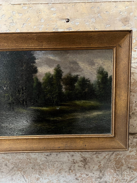 Large Landscape French Oil Painting