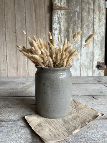 French Antique Blue Stoneware pot