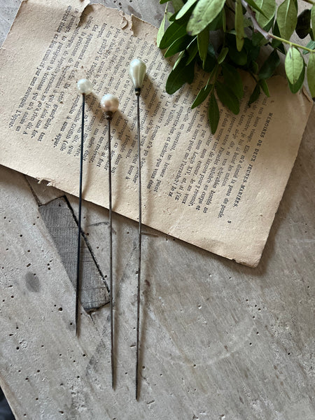 Trio of beautiful hat pins