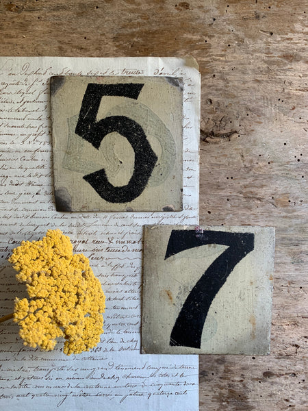 Vintage Metal Numbers