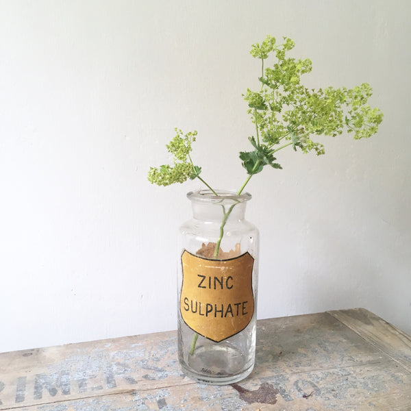 Vintage Zinc Sulphate Bottle
