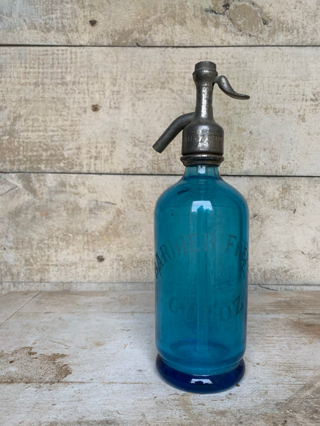 Blue Vintage Seltzer Bottle