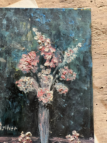 Small French Floral Oil Painting