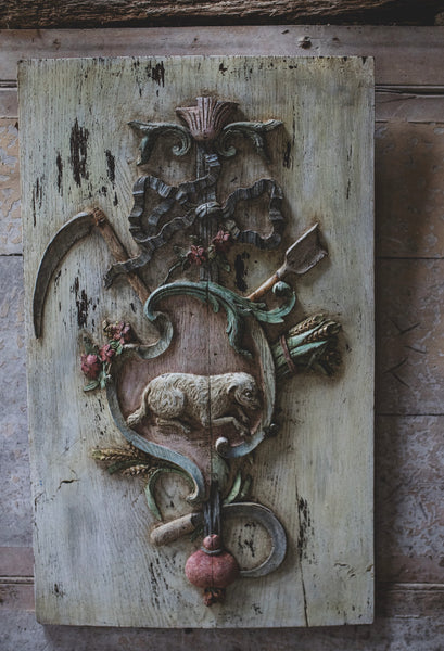 Antique Decorative Wooden Panel