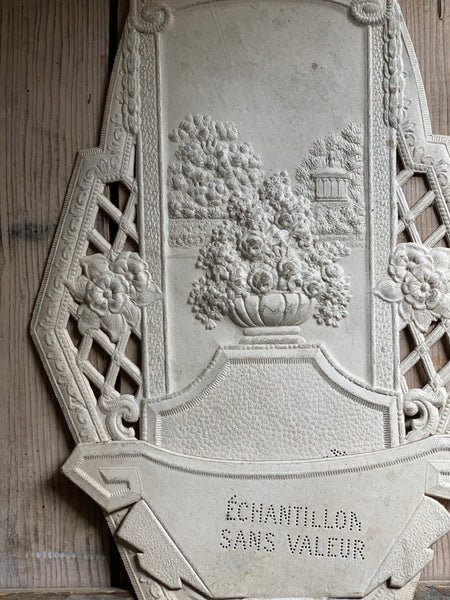Antique Sample Embossed Advetisers (Floral Urn and Garden)