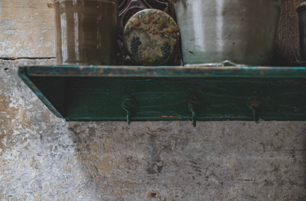 Vintage French Chippy Paint Shelf