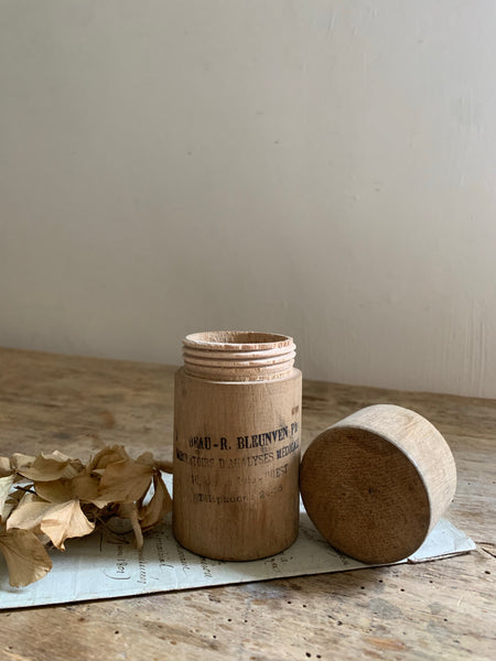 French Wooden Medicine Bottle Holder