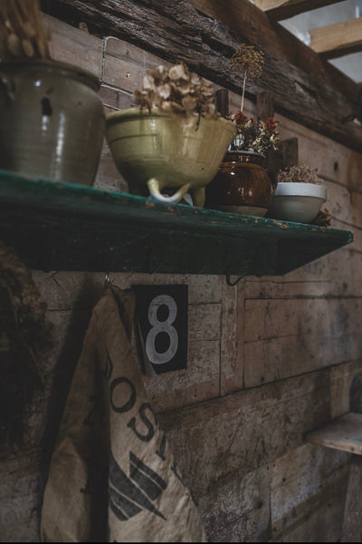 Vintage French Chippy Paint Shelf