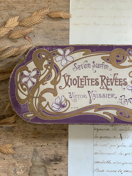 Vintage Violettes French Soap Box