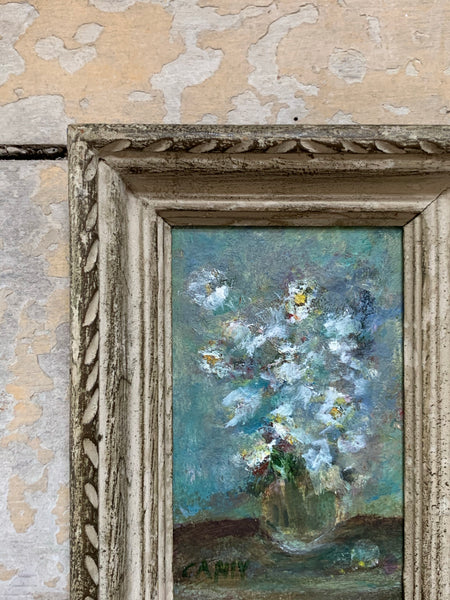 Small Vintage French Floral Painting