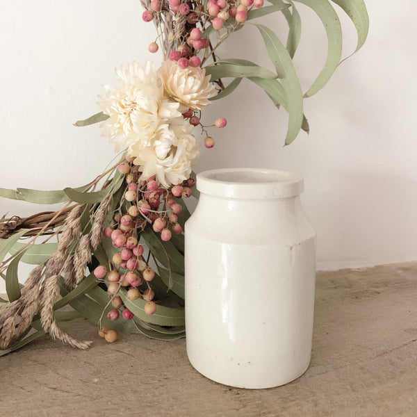 Antique Stoneware Cream Jar