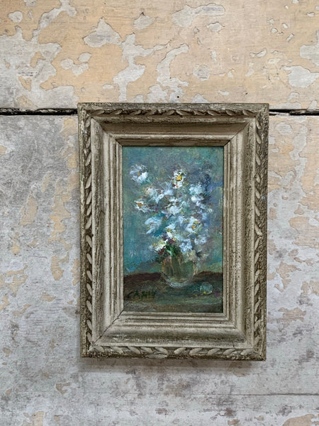 Small Vintage French Floral Painting