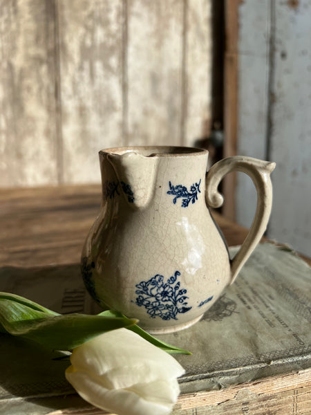 Small Vintage French St Uze Floral Jug