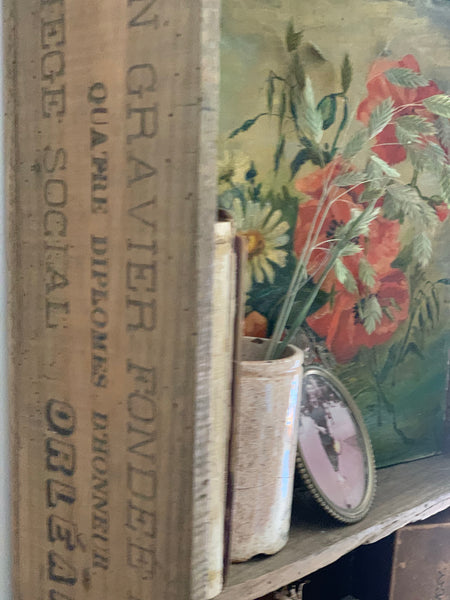 Vintage French Cubby Crate Display Box