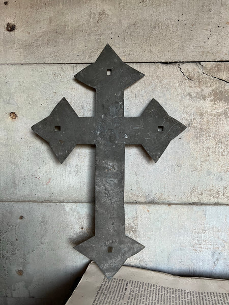 French Galvanised Cross