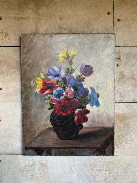 French Floral Oil Painting