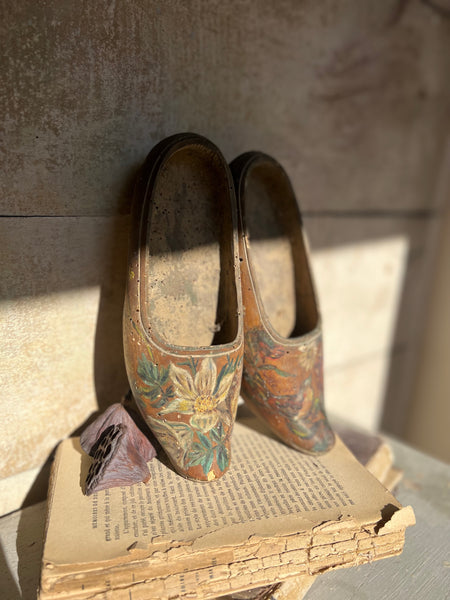 Rustic Handpainted Clogs