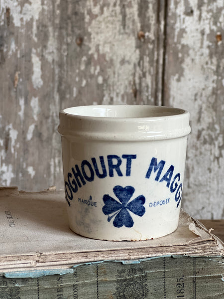 Rare French Vintage Yoghurt Pot