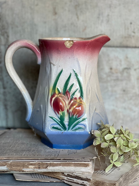 Vintage French Floral Jug