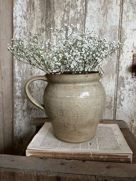 French Stoneware Handled Pot