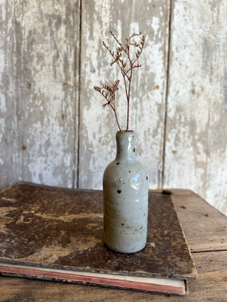 Vintage Stoneware Mini Bottle