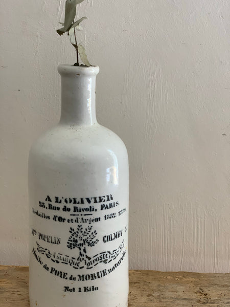 Vintage Parisian Transferware Bottle