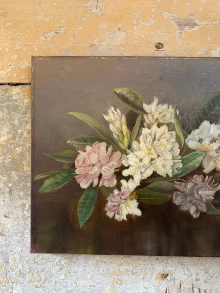 English Floral Painting On Canvas